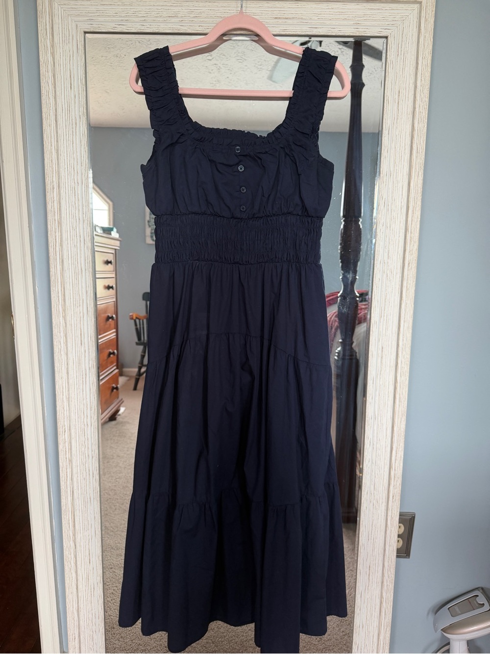 Universal Threads Navy Blue Smocked Midi Dress NWOT Medium
